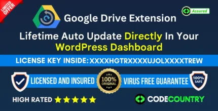 All-in-One WP Migration – Google Drive Extension With Original License Key For Lifetime Auto Update.