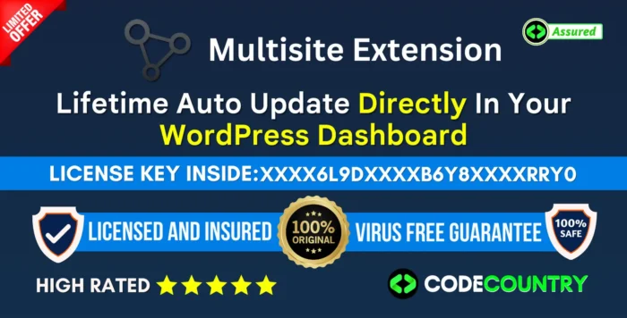 All-in-One WP Migration – Multisite Extension With Original License Key For Lifetime Auto Update.