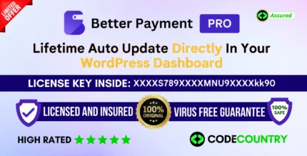 Better Payment Pro With Original License Key For Lifetime Auto Update.