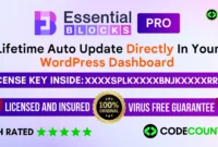 Essential Blocks Pro With Original License Key For Lifetime Auto Update.