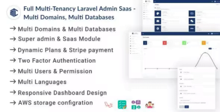 Full Tenancy - Domains, Database, Users, Role, Permissions & Settings