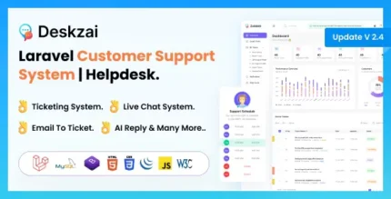 Deskzai - Customer Support System | Helpdesk | Support Ticket With Lifetime Update.