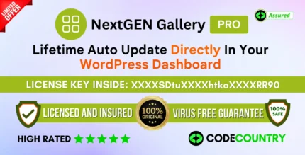 NextGEN Gallery Pro With Original License Key For Lifetime Auto Update.