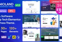 Nioland - SaaS & Software Startup Tech WordPress Theme With Lifetime Update.