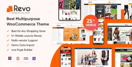 Revo - Multipurpose Elementor WooCommerce WordPress Theme (25+ Homepages & 5+ Mobile Layouts) With Lifetime Update.