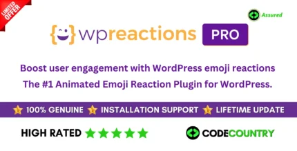 WP Reactions Pro WordPress Emoji Reaction With Lifetime Update.