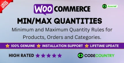 WooCommerce Min Max Quantities With Lifetime Update.