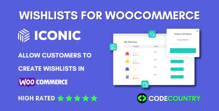 Iconic Wishlists for WooCommerce With Lifetime Update.