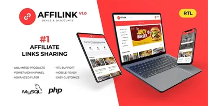 AffiLink - Affiliate Link Sharing Platform System With Lifetime Update.