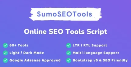 SumoSEOTools - Online SEO Tools Script With Lifetime Update.