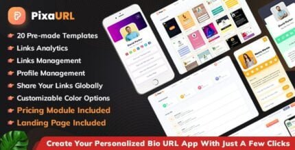 PixaURL - Run Your Own SaaS Platform for Building Bio URL , Mini Sites, Digital Cards