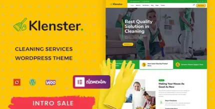 Klenster - Cleaning Services WordPress Theme With Lifetime Update.