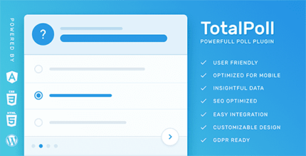 TotalPoll Pro Responsive WordPress Poll Plugin With Lifetime Update.