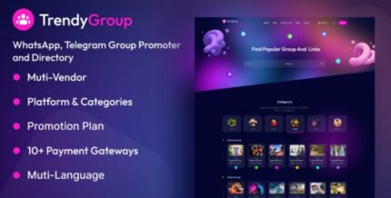 TrendyGroup - Whatsapp, Telegram Group Promoter and Directory