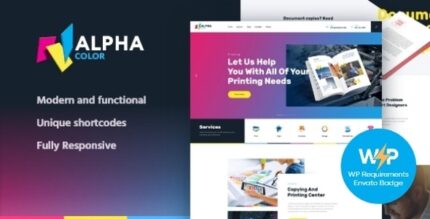 AlphaColor | Type Design & 3D Printing WordPress Theme + Elementor