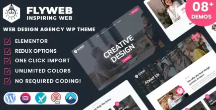 Flyweb - Web Design Agency WordPress Theme With Lifetime Update.