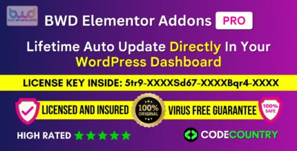 BWD Addons Pro With Original License Key For Lifetime Auto Update.