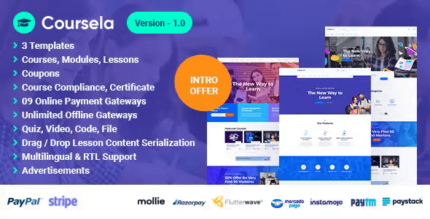 Coursela - Personal Course Selling Website