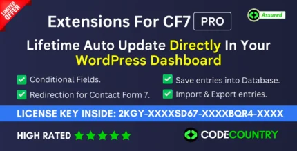 Extensions For Contact Form 7 Pro With Original License Key For Lifetime Auto Update.