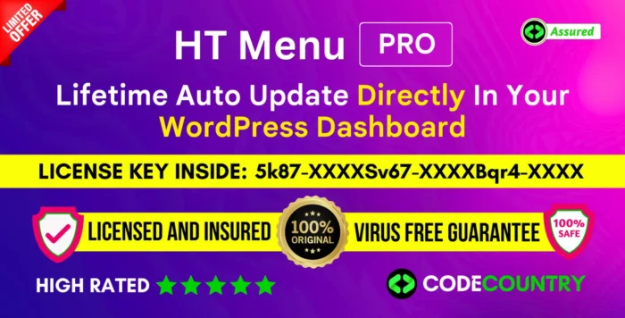 HT Menu Pro With Original License Key For Lifetime Auto Update.