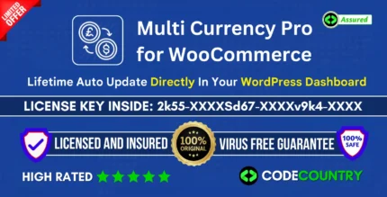 Multi Currency Pro With Original License Key For Lifetime Auto Update.