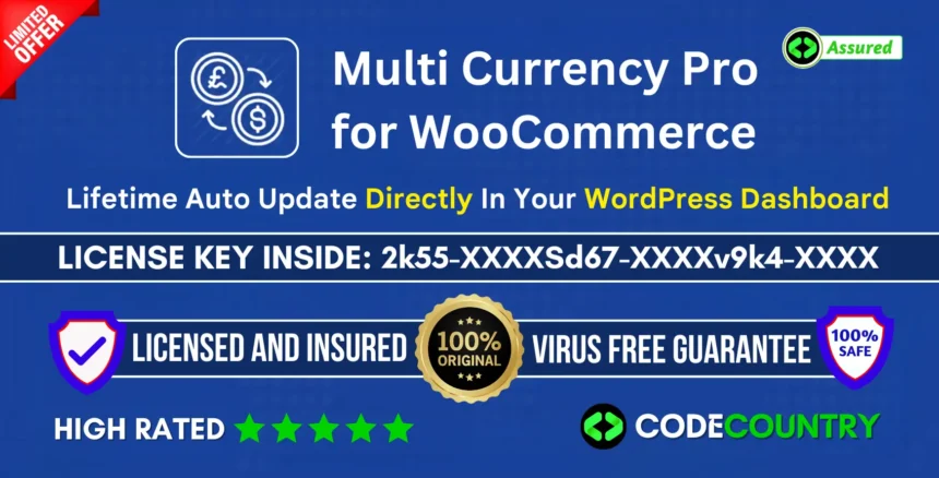 Multi Currency Pro With Original License Key For Lifetime Auto Update.