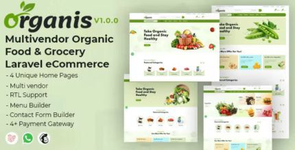 Organis - Multivendor Organic Food & Grocery Laravel eCommerce