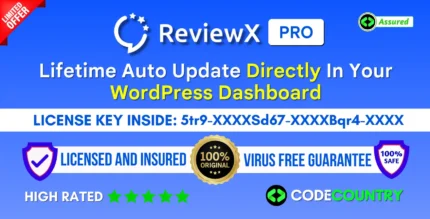 ReviewX Pro With Original License Key For Lifetime Auto Update.