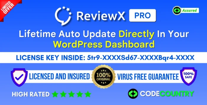 ReviewX Pro With Original License Key For Lifetime Auto Update.