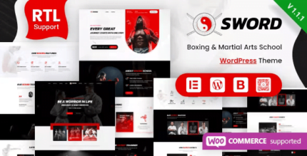 Sword - Martial Arts Boxing WordPress Theme + RTL