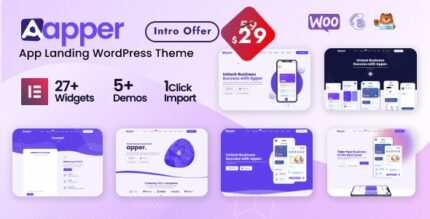 Apper - WordPress Multi-concept App Landing Page Theme