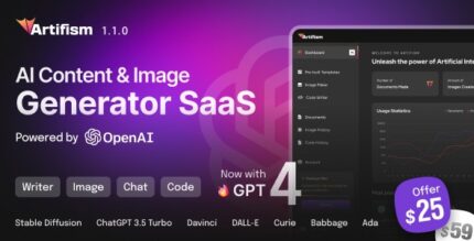 Artifism - AI Content & Image Generator SaaS