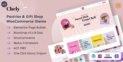 Chely - Pastries & Gift Shop Elementor WordPress Theme