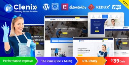 Clenix - Cleaning Services WordPress Theme