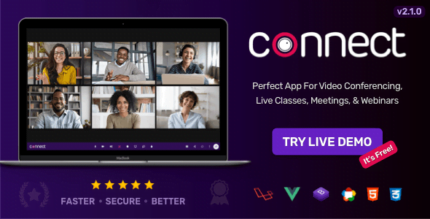 Connect - Video Conference, Online Meetings, Live Class & Webinar, Whiteboard, Live Chat