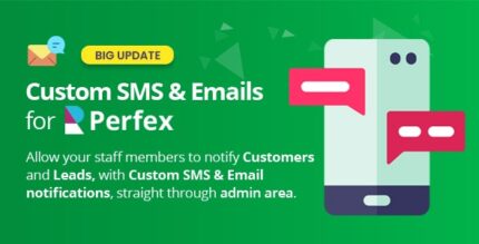 Custom SMS & Email Notifications module for Perfex CRM