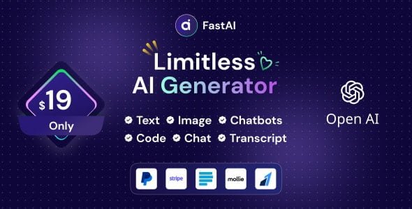FastAi - SaaS AI Content Voice Text Image Chat & Code Generator