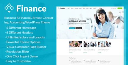 Finance - Business & Financial, Broker, Consulting, Accounting WordPress Theme