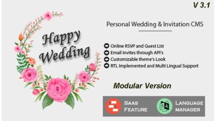 Happy Wedding - Personal Wedding & Invitation CMS