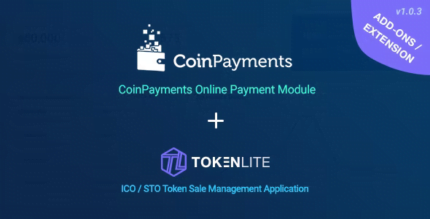 CoinPayments Pay Module for TokenLite - Online Crypto Payment Addon