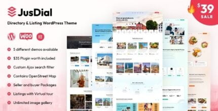 JusDial- Directory and Listing WordPress Theme
