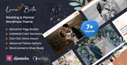 Lovebite - Wedding & Planner WordPress Theme