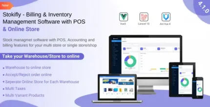 Stockifly - Billing & Inventory Management with POS and Online Shop With Lifetime Update.