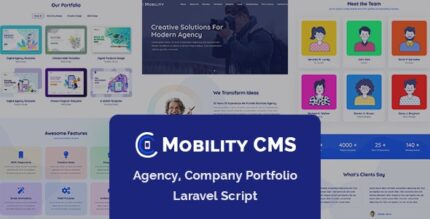 Mobility CMS - Agency, Company Portfolio Laravel Script