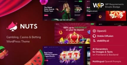 Nuts - Gambling, Casino & Betting WordPress Theme