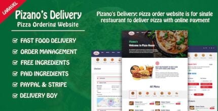 Pizano's Delivery: Unlimited pizza order website