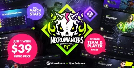 Necromancers - eSports & Gaming Team WordPress Theme