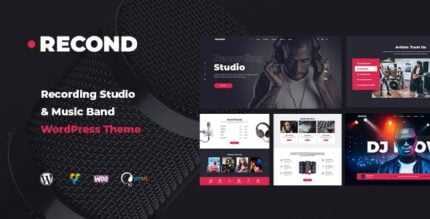 Recond - Recording Studio & Music Band WordPress Theme