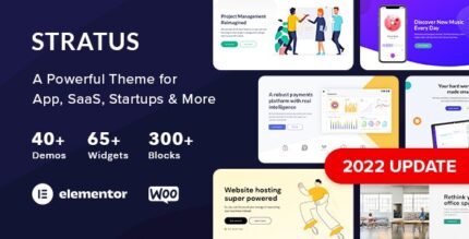 App, SaaS & Software Startup Tech Theme - Stratus