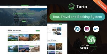 Turio - Tour and Travel WordPress Theme Tourism Agency